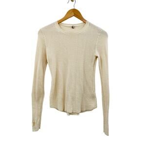 Margaret O'Leary Cream Knit Thermal Sweater